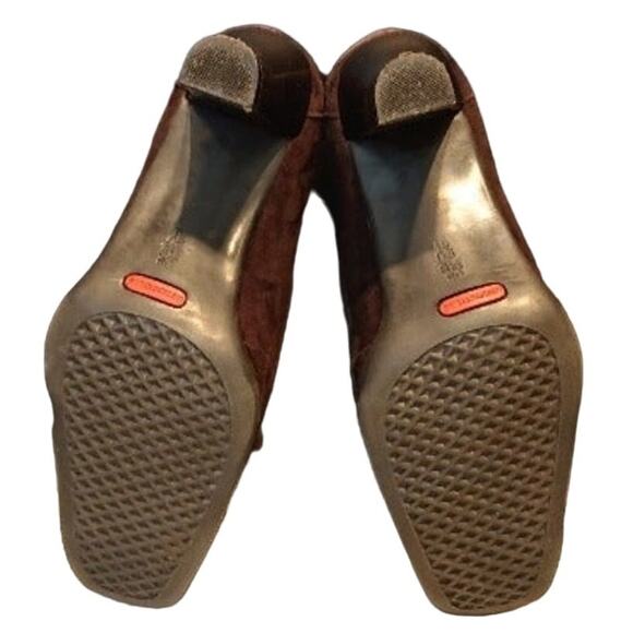 Aerosoles Cincinnati Oxfords Lace Up Square Toe Chunky Heels Brown Womens 8.5M - Picture 6 of 7